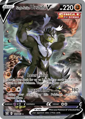Single Strike Urshifu V Pokémon Battle Styles #151 Holo