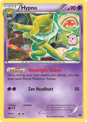 Hypno Pokémon BREAKpoint #51 Reverse Holo
