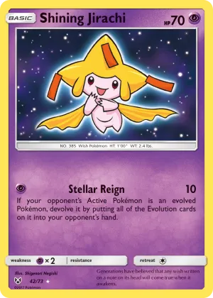 Shining Jirachi Pokémon Shining Legends #42 Holo