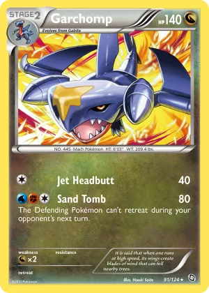 Garchomp Pokémon Dragons Exalted #91 Reverse Holo