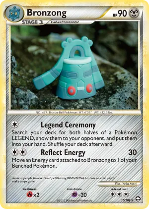 Bronzong Pokémon HS—Triumphant #15 Reverse Holo
