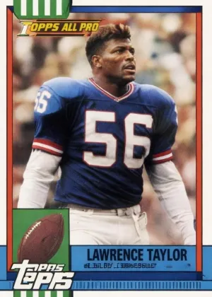 Lawrence Taylor 1990 Topps Football Disclaimer Back #52