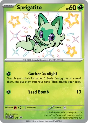 Sprigatito Pokémon Scarlet & Violet Black Star Promos #76 Holo