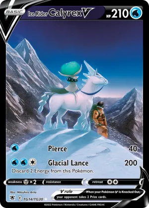 Ice Rider Calyrex V Pokémon Astral Radiance Trainer Gallery #TG14 Holo