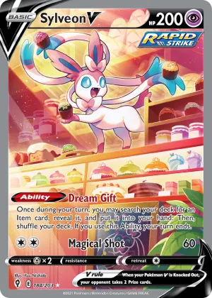 Sylveon V Pokémon Evolving Skies #184 Holo
