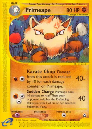 Primeape Pokémon Aquapolis #29