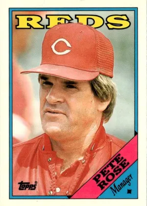 Pete Rose 1988 Topps Baseball Tiffany #475