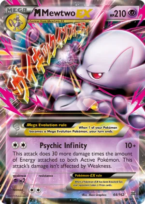 M Mewtwo-EX Pokémon BREAKthrough #64 Holo