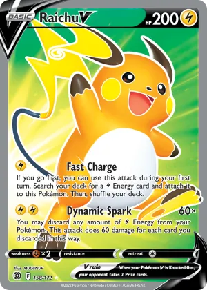 Raichu V Pokémon Brilliant Stars #158 Holo