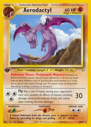 Aerodactyl Pokémon Neo Revelation #15 1st Edition