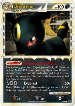 Umbreon Pokémon HS—Undaunted #86 Holo