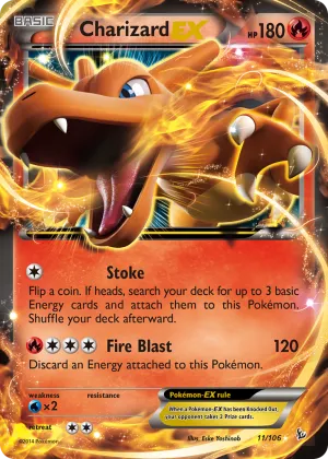 Charizard-EX Pokémon Flashfire #11 Holo