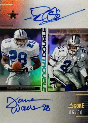 Darren Woodson / Deion Sanders 2024 Panini Score Double Trouble Autographs Football #DT-WS