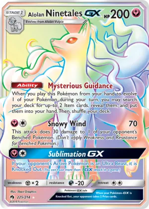 Alolan Ninetales-GX Pokémon Lost Thunder #225 Holo