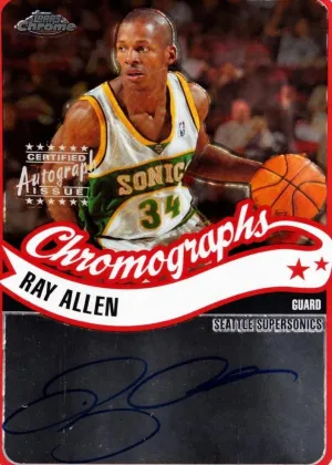 Ray Allen 2003 Topps Chrome Chromographs Autographs Basketball #CA-RA