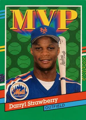 Darryl Strawberry 1990 Leaf MVP Baseball #408