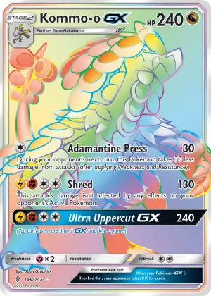 Kommo-o-GX Pokémon Guardians Rising #159 Holo