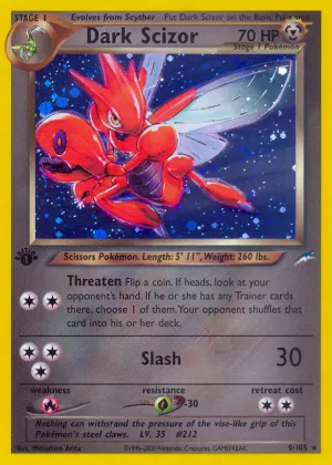 Dark Scizor Pokémon Neo Destiny #9 1st Edition Holo