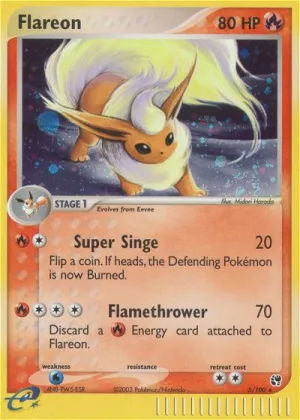 Flareon Pokémon Sandstorm #5 Holo