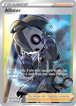 Allister Pokémon Vivid Voltage #179 Holo