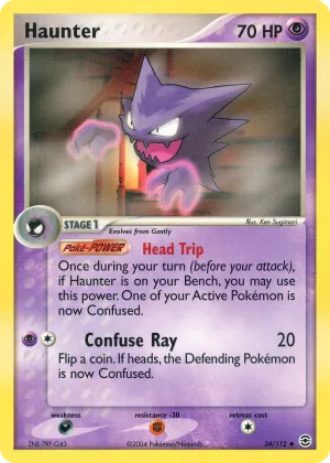 Haunter Pokémon FireRed & LeafGreen #34 Reverse Holo