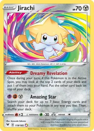 Jirachi Pokémon Vivid Voltage #119 Holo