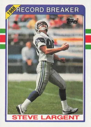 Steve Largent 1989 Topps Record Breaker Football #4