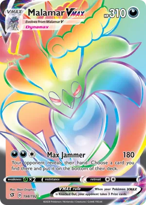 Malamar VMAX Pokémon Rebel Clash #198 Holo