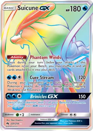 Suicune-GX Pokémon Lost Thunder #220 Holo