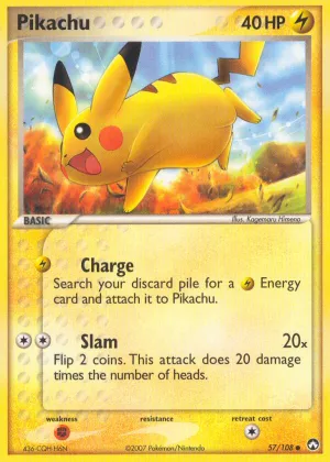 Pikachu Pokémon Power Keepers #57 Reverse Holo