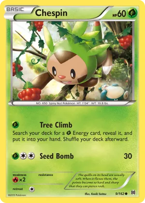 Chespin Pokémon BREAKthrough #9 Reverse Holo