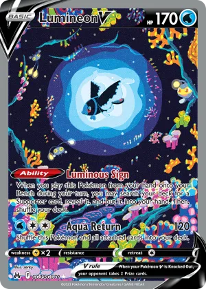 Lumineon V Pokémon Crown Zenith Galarian Gallery #GG39 Holo