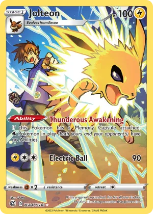 Jolteon Pokémon Brilliant Stars Trainer Gallery #TG04 Holo
