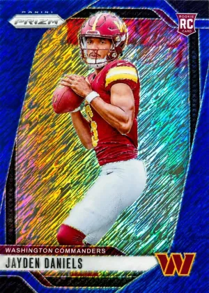 Jayden Daniels 2024 Panini Prizm Football Blue Shimmer #347