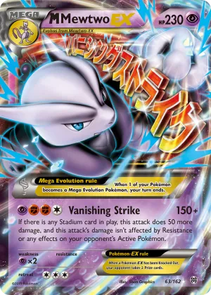 M Mewtwo-EX Pokémon BREAKthrough #63 Holo