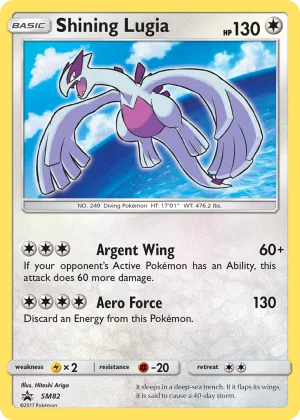 Shining Lugia Pokémon SM Black Star Promos #SM82 Holo