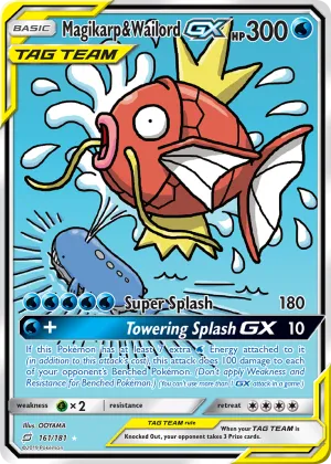 Magikarp & Wailord-GX Pokémon Team Up #161 Holo