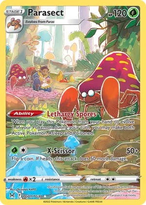 Parasect Pokémon Lost Origin Trainer Gallery #TG01 Holo