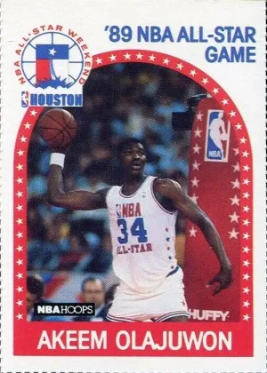 Hakeem Olajuwon 1989 Hoops All-Star Basketball #178