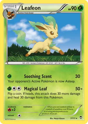 Leafeon Pokémon Furious Fists #7 Reverse Holo