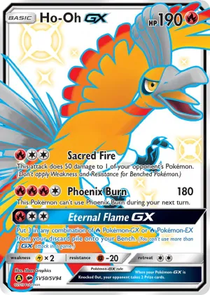 Ho-Oh-GX Pokémon Hidden Fates Shiny Vault #SV50 Holo