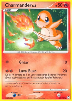 Charmander Pokémon Secret Wonders #82 Reverse Holo