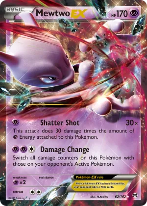 Mewtwo-EX Pokémon BREAKthrough #62 Holo
