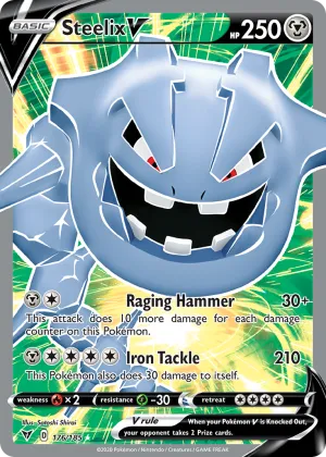 Steelix V Pokémon Vivid Voltage #176 Holo