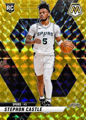 Stephon Castle 2024 Panini Mosaic Basketball Gold #236