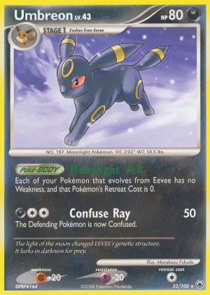 Umbreon Pokémon Majestic Dawn #32 Reverse Holo