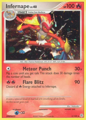 Infernape Pokémon Diamond & Pearl #5 Reverse Holo