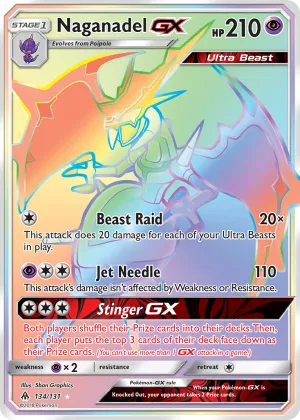 Naganadel-GX Pokémon Forbidden Light #134 Holo