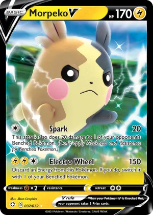 Morpeko V Pokémon Shining Fates #37 Holo