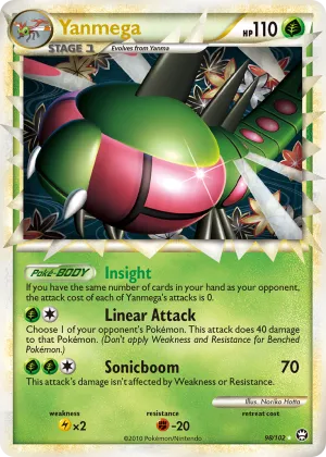 Yanmega Pokémon HS—Triumphant #98 Holo